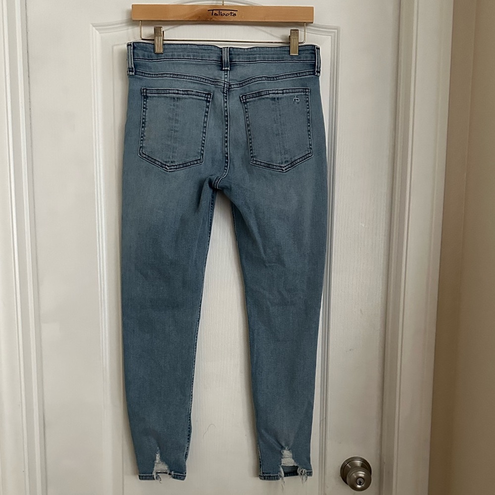 Rag & Bone Cate Mid Rise Ankle Skinny in Sailor Town. Size 28